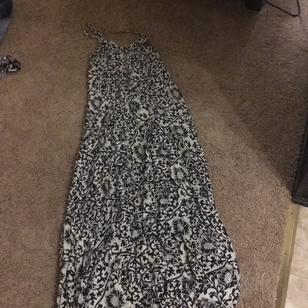 Black and White Pattern Maxi Dress